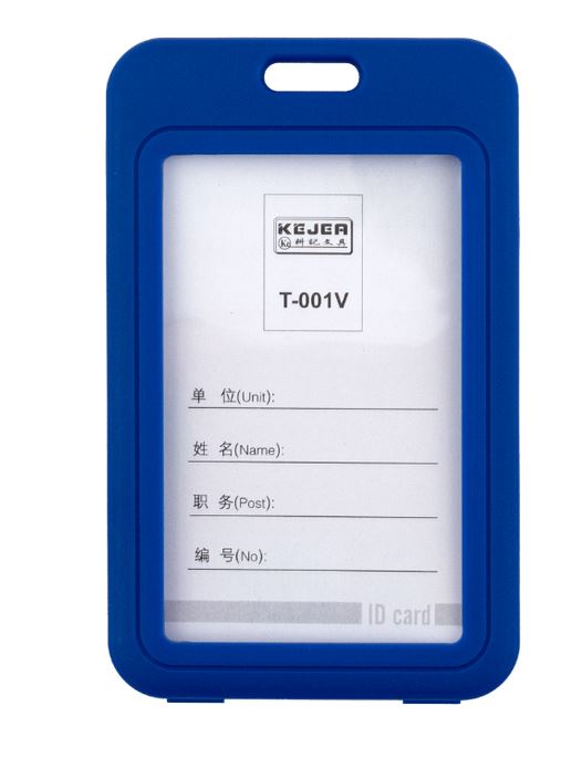 Kártyatartó tok kék szegéllyel, álló, CH-001V-bl